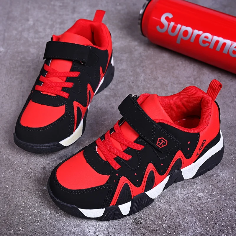 Kids Running Shoes for Boys New Spring Fashion Leather Casual Walking Sneakers Children Breathable Comfort Sport Shoes Outdoor