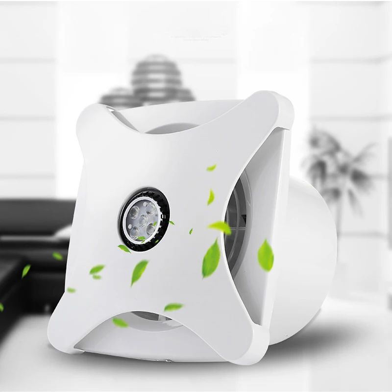 

30W High Quality Extractor Fan Ventilator Fan extractor With LED light Wall Silent Extractor Exhaust Fan Bathroom Kitchen Toilet
