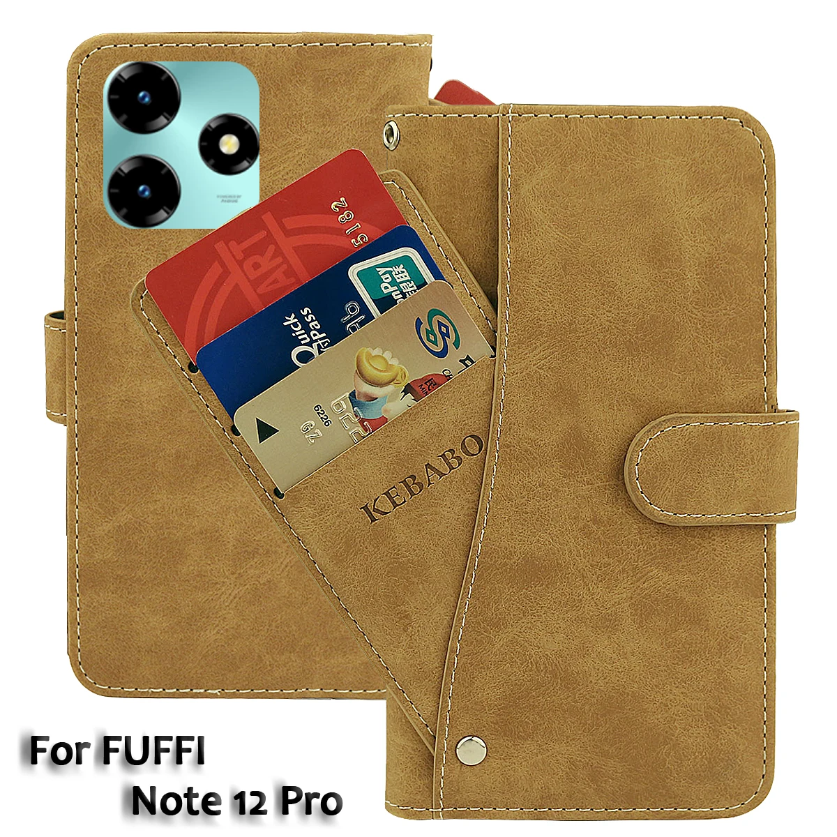 Винтажный кожаный кошелек FUFFI Note 12 Pro чехол 6 52 дюйма роскошные откидные слоты для