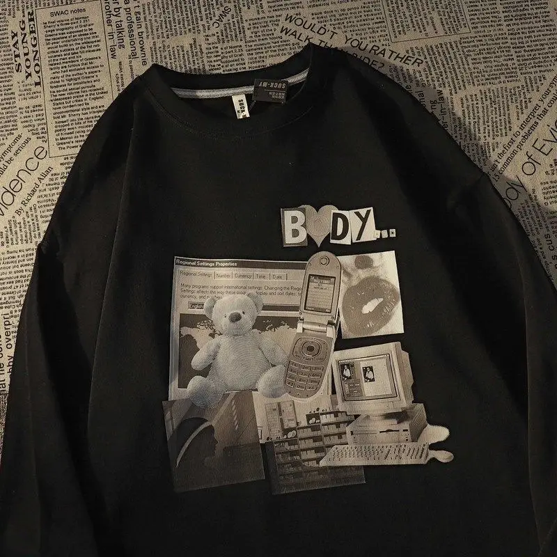 

Свитер с длинным рукавом и круглым вырезом, на весну и осень