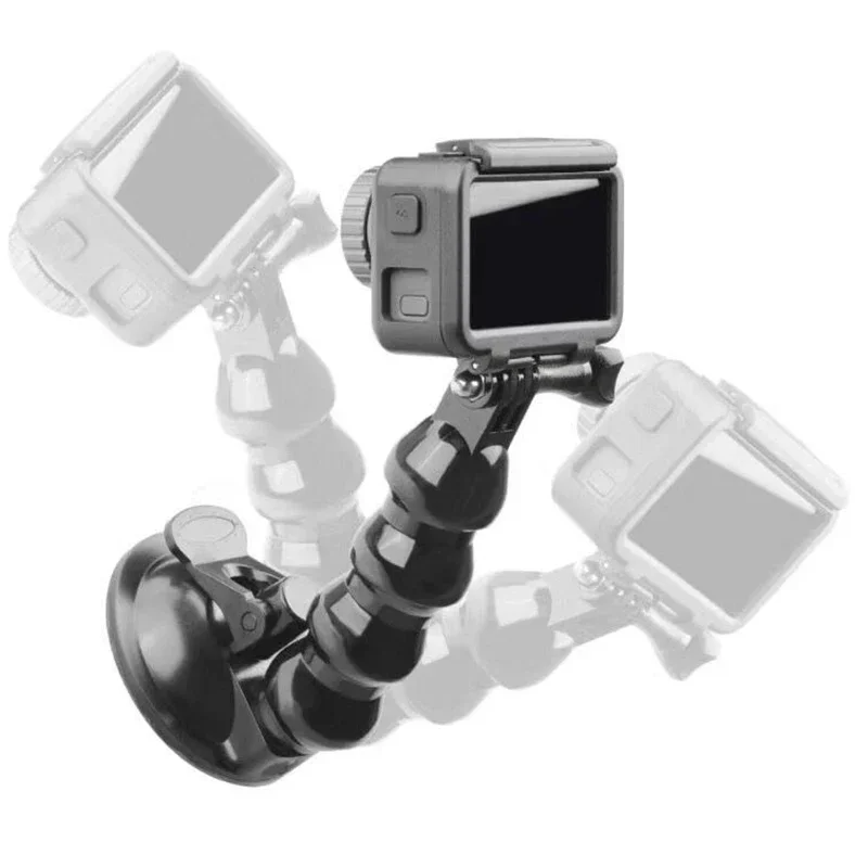 Flex Car Suction Cup Flexible Gooseneck Mount Holder for GoPro Hero 12 11 10 9 8DJI OSMO Action 3 4 iPhone 14 15