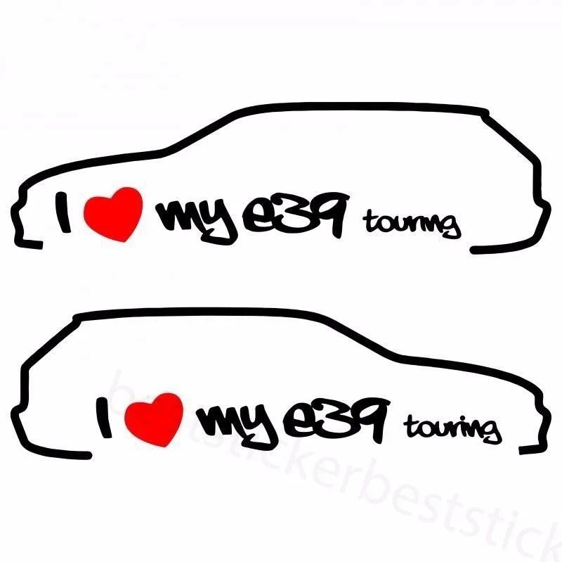 Наклейка для 2x I Love My E39 Touring Auto наклейка на окно бампер Vinil Decal 138 |