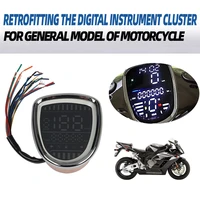 for honda c70 speedometer universal motorcycle accessories led adjustable digital odemeter clock gear indicator position meter