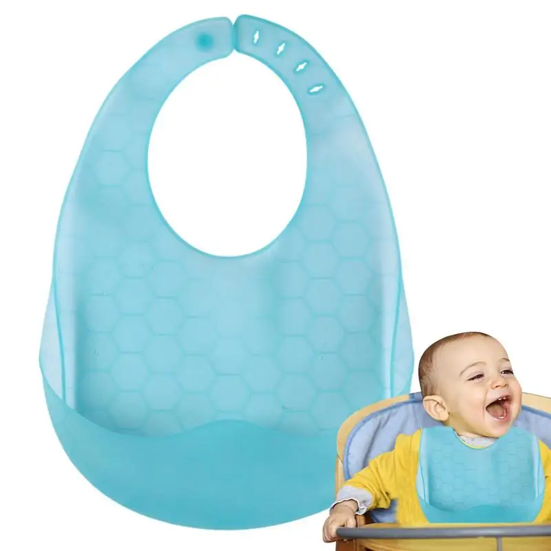 

Silicone Bib Toddler Self Feeding Pocket Bibs Silicone Feeding Bibs Anti Bite Flexible Feeding Accessories For Babies