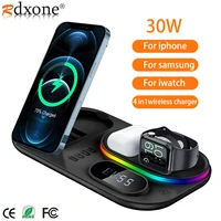 4 in 1 wireless charger stand for iphone 13 12 apple watch 7 se 6 5 4 3 charging dock station for samsung s21 airpods pro iwatch