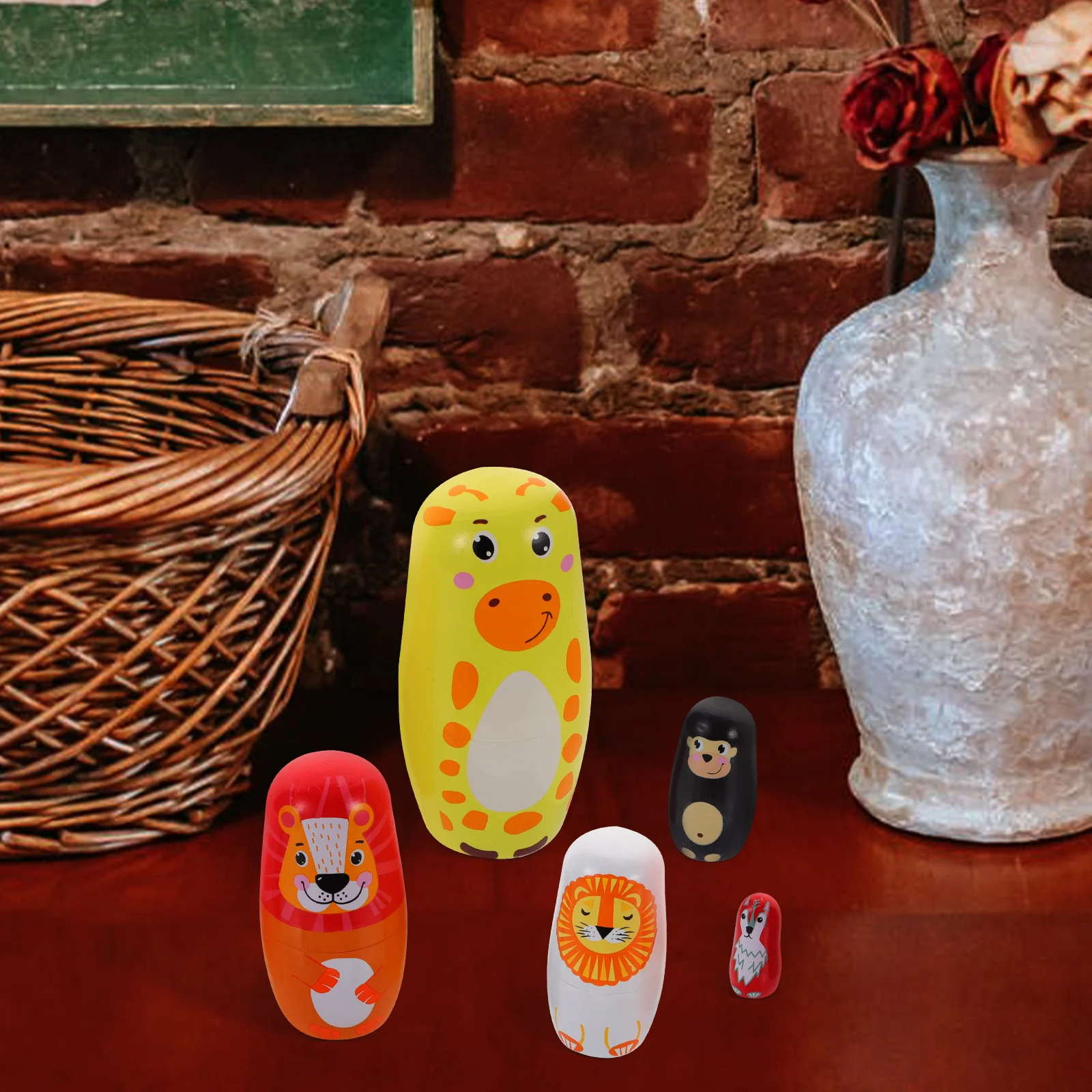 

Симпатичные праздничные куклы-гнездильчики для детей, Мультяшные гнездовые куклы, русские куклы, декоративные гнездовые куклы для строительства