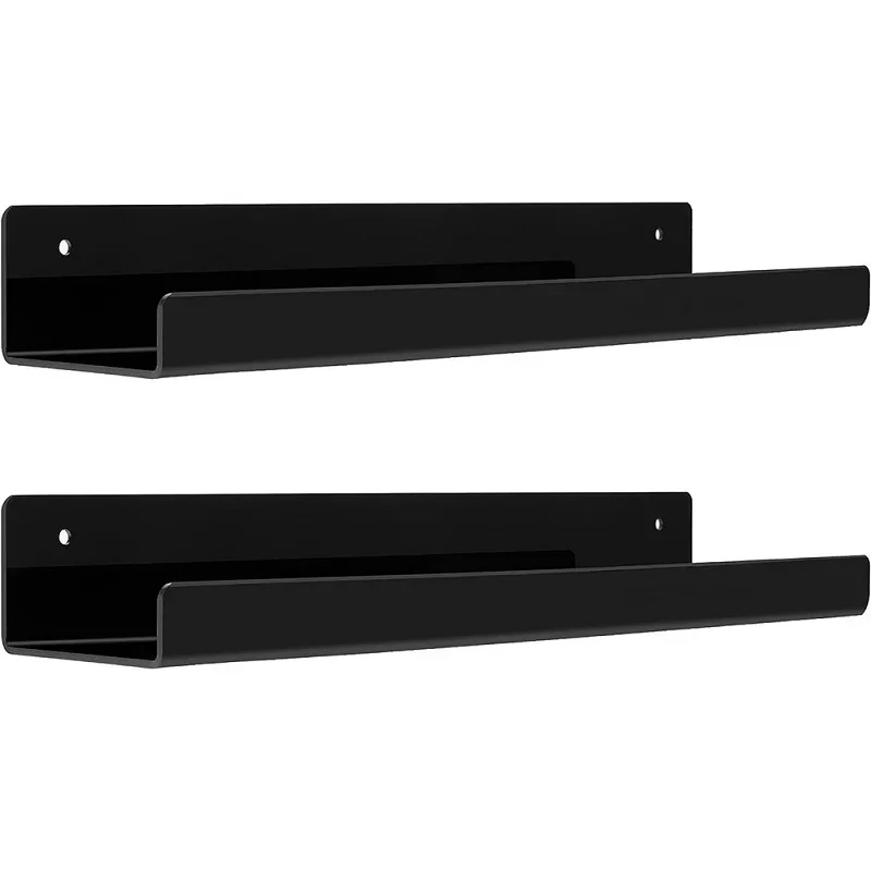 Пластиковая книжная полка 2 шт. настенная плавающая стойка для спальни ванной