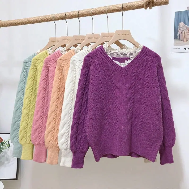 

Cheap wholesale 2021 spring autumn new fashion casual warm nice women Sweater woman female OL harajuku sweater BVt157