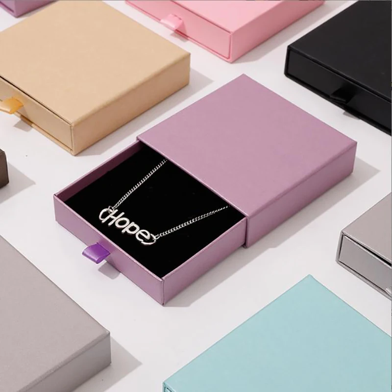 30Pcs/Lot Square Jewelry Organizer Box Rings Pendant Storage Cases Drawer Box For Necklace Earrings Christmas Gifts Packing