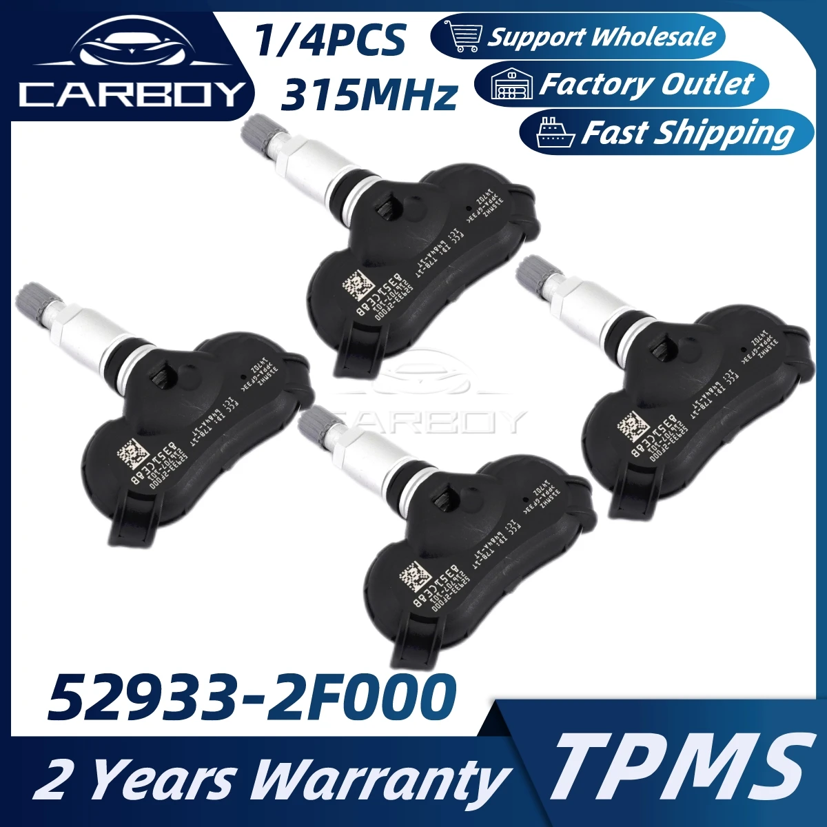 Датчик давления в шинах 52933-2F000 529332F000 TPMS для Hyundai Tucson акцентная Соната Equus Genesis Kia Borrego Rio 315 МГц