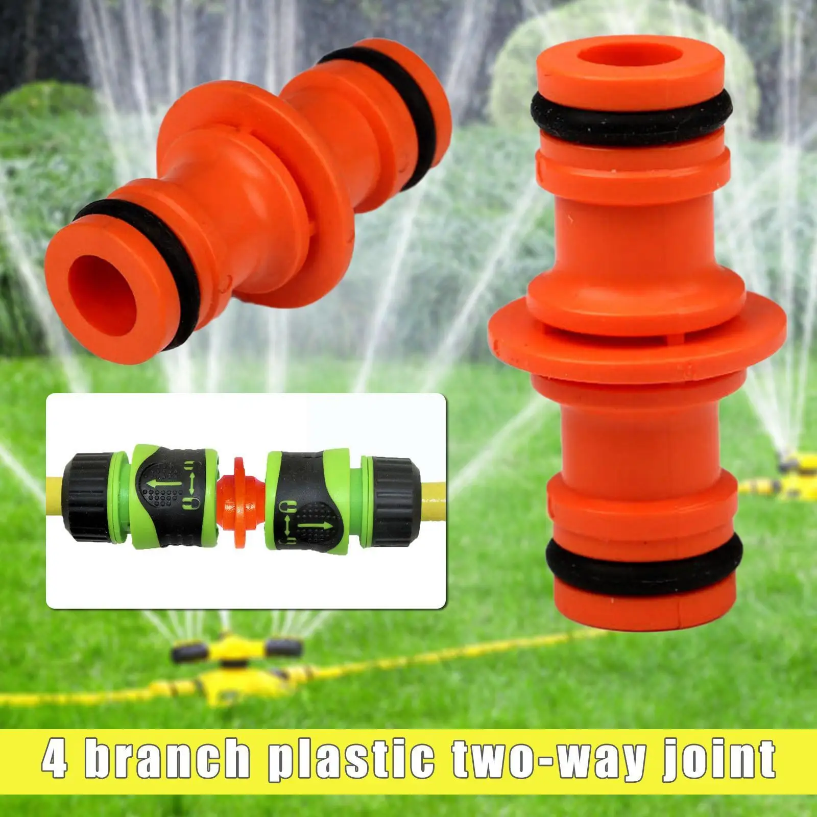 

2pcs 1/2" Garden Plastic Hose Fittings Pipe Connector Tool Irrigation Home Garden Quickly Connector Connector Water Useful N5z4