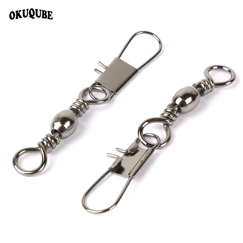 

24-36pcs/lot Fishing Tackle Accessories Stainless Steel Barrel Snap Swivel Fishing Set For Carp Fishing Sea Fishing Accessory