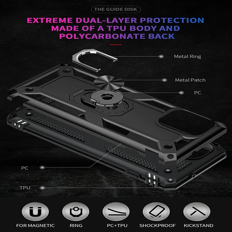 shockproof phone case for motorola g100 g71 g60 g51 g50 g41 g40 car holder ring cover for moto g31 g30 g20 g10 g9 g8 g7 plus g6 free global shipping