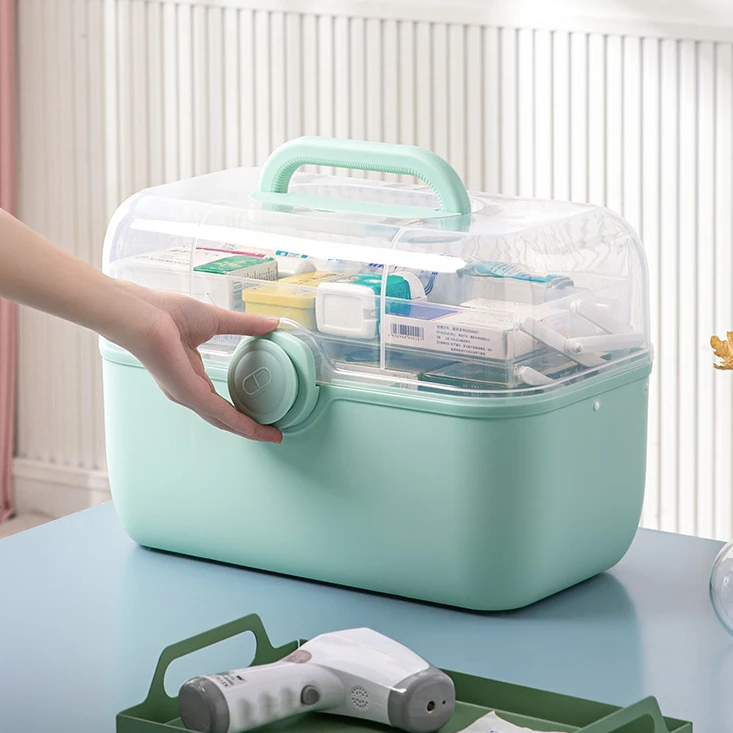 

Home Medicine Box Portable First Aid Box Multi-Functional and High Capacity Emergency Medical Boxs Medicine Kit Case Organizer