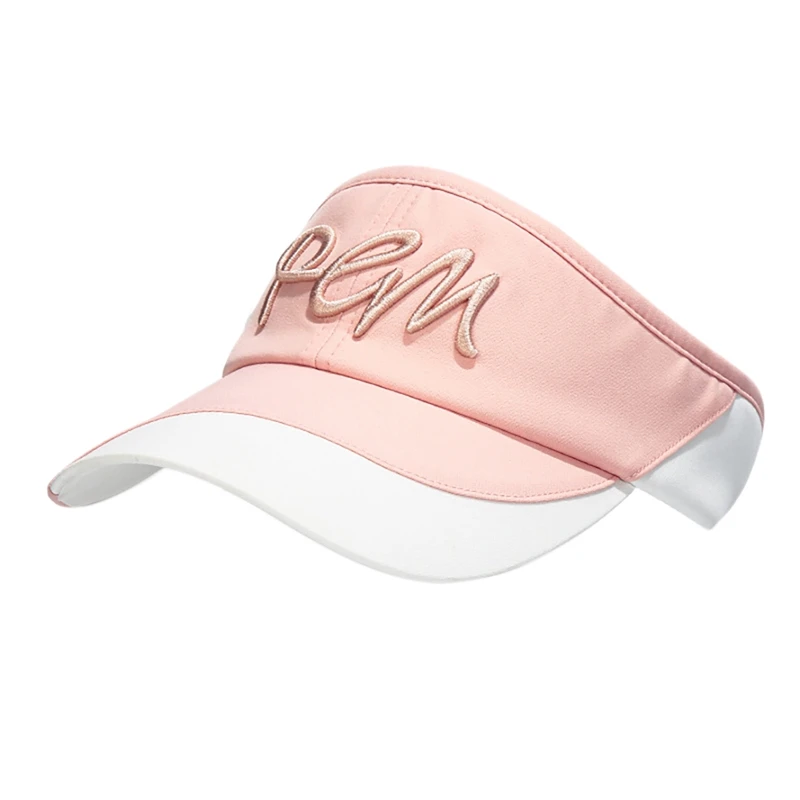 

PGM Golf Visor Embroidery Empty Top Hat Sun Hats For Ladies Girls Summer Sports Cap Outdoor Adjustable Golf Baseball Cap