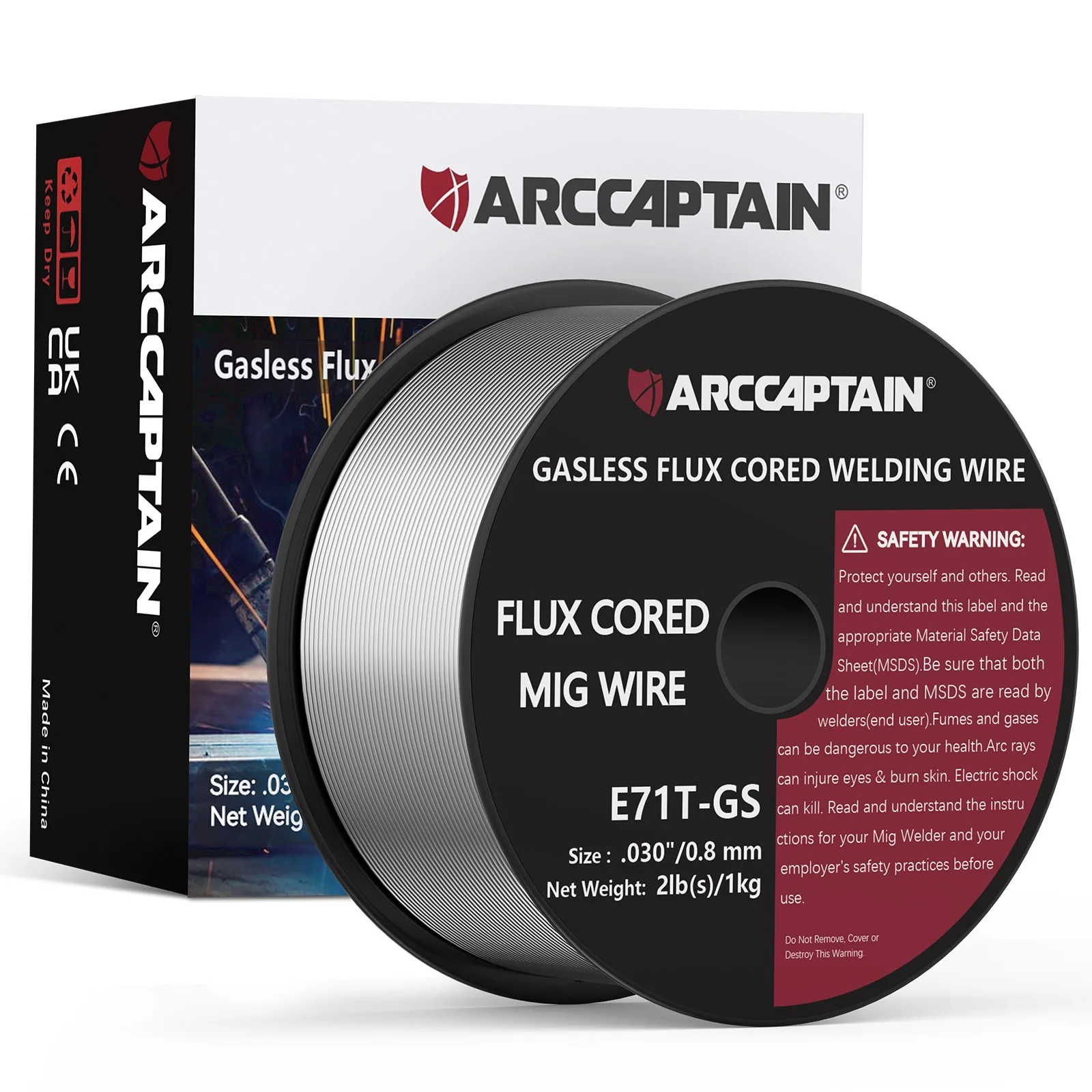 

ARCCAPTAIN Сварочная проволока E71T-GS 0,8/0,9 мм Mild Steel 1 кг