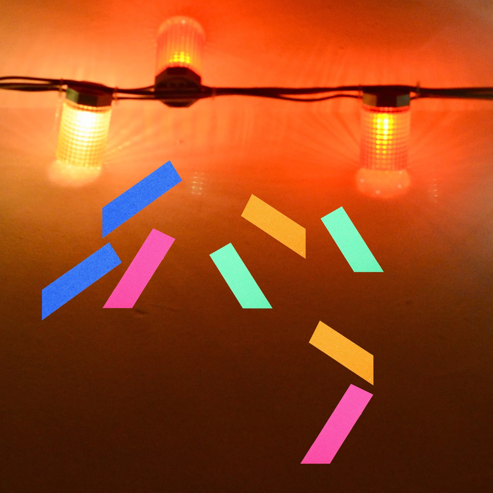 6 рулонов светящейся ленты высокой вязкости гибкая светящаяся темно-неоновая