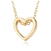 punk heart couple necklace women men fashion gold color sliver color metal hollow pendant necklaces chain jewelry wedding gift