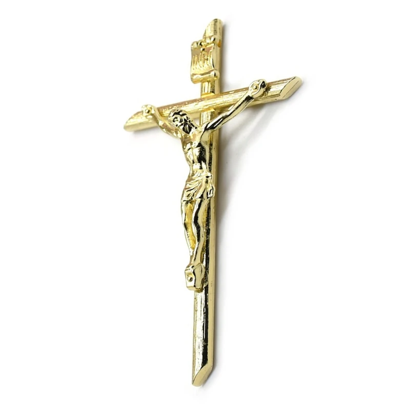 

Vintage Catholic Prayer Cross Crucifix Pendant For Men Women Praying Amulet Necklace DIY Jesus Jewelry 24K Gold Plating