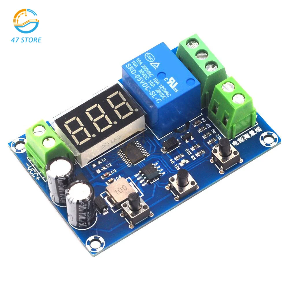 

XH-M608 зарядное устройство для аккумулятора модуль сброса DC 6-40V Встроенный вольтметр защита от пониженного напряжения плата разряда с таймер...