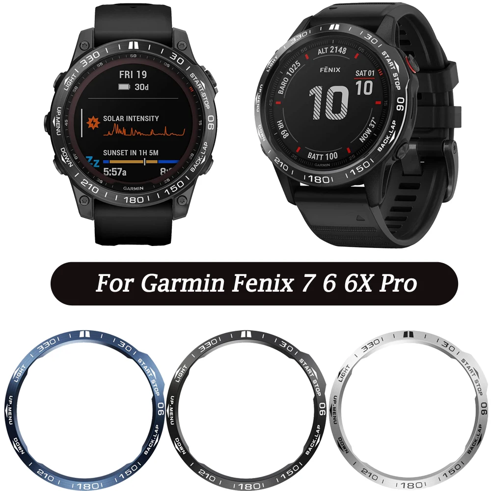 

Защитный чехол из нержавеющей стали с ремешком для Garmin Fenix 7 7X 6 6X Sapphire 5 5 Plus, чехол с безелем и кольцом против царапин Fenix 6 6X Pro