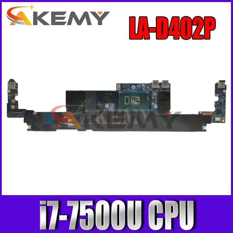 

Akemy LA-D402P 901720-601 901720-501 FOR HP spectre 13-V TPN-C127 Laptop motherboard W/ i7-7500U CPU 8GB 901720-001