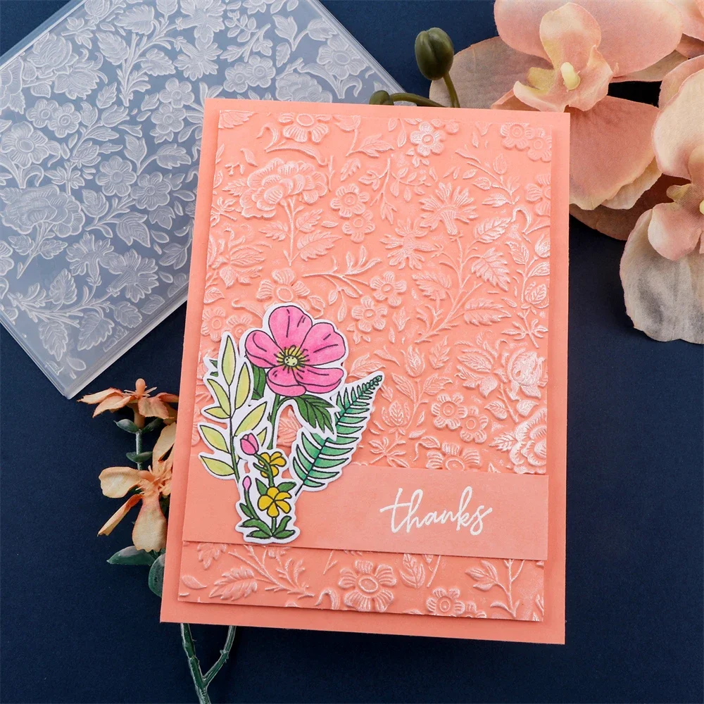 Папка с 3D тиснением Рождественский колокольчик цветение цветов сосновая шишка