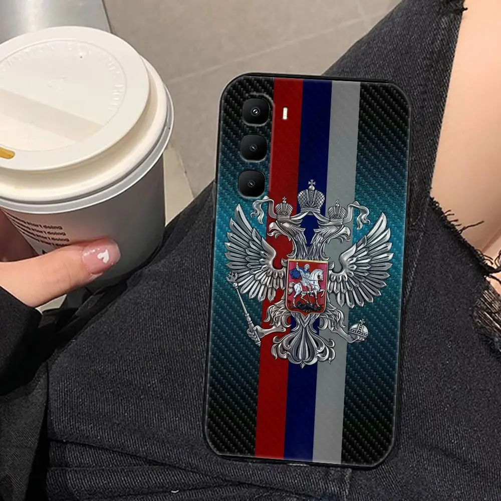 Фото Чехол для телефона Infinix HOT 70 60 60I50 10 10I 10S 11 12 12I 20 20I 20S 30 30I ZERO 20 30 40 с эмблемой флагов России №5