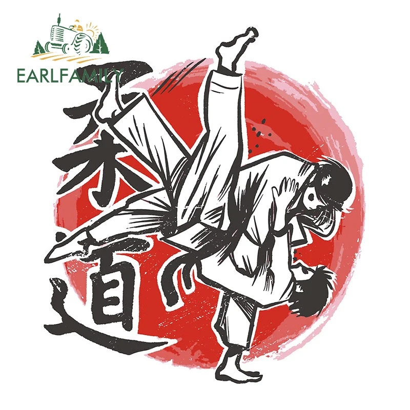 

EARLFAMILY 13 см x 11,7 см для дзюдо Японские Автомобильные Наклейки забавные окна в багажник граффити наклейка защита от солнца фургон доска для серфинга Декор