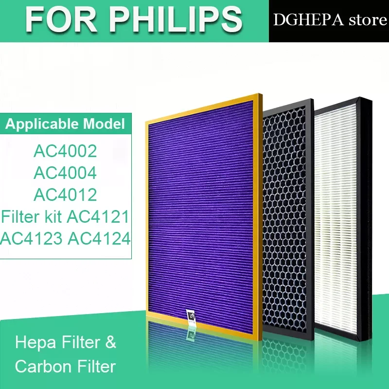 

Сменный фильтр hepa AC4121, AC4123, AC4124 и набор фильтров с активированным углем для Philips AC4002, AC4004, AC4012, очиститель воздуха