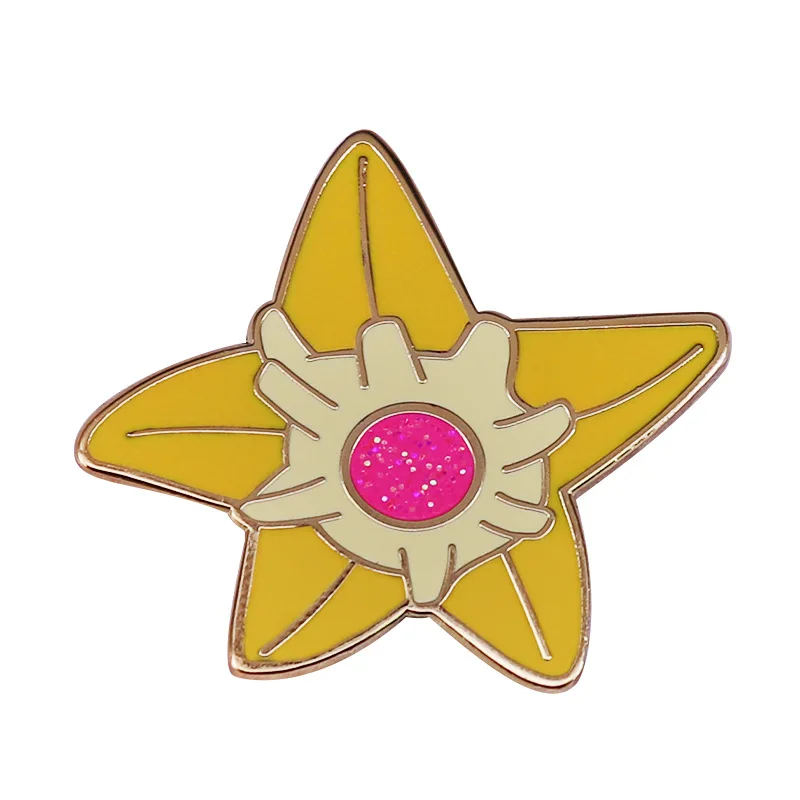 

Cute Flash Starfish Badge Treasure Gift Pin Wrap Fashionable Creative Cartoon Brooch Lovely Enamel Badge Clothing Accessories