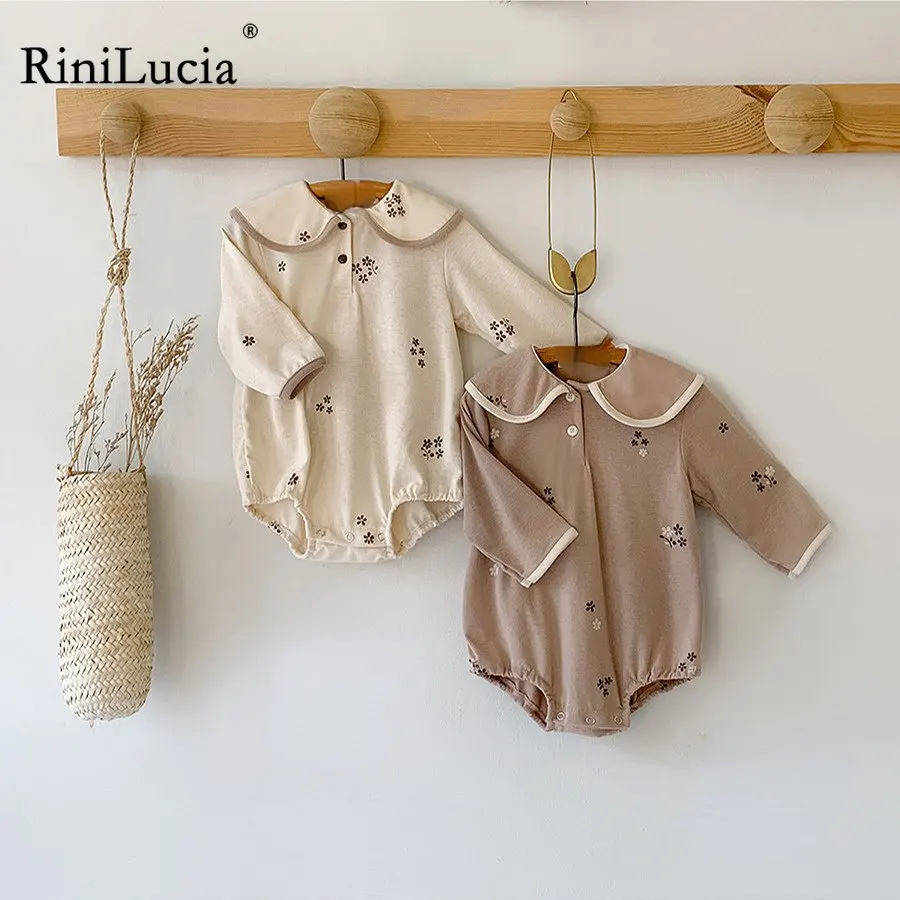 

RiniLucia 2023 Cute Baby Clothes Romper for Newborns Bodysuit Children's Clothing Girl Boy Bodysuit Overalls Baby Girls Costume