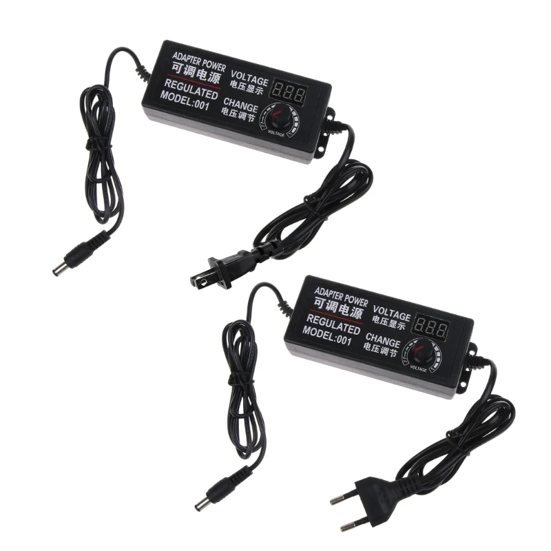 

Adjustable Power Supply 100-240V AC to 3-24V 2A 50-60hz DC- Converter with LED