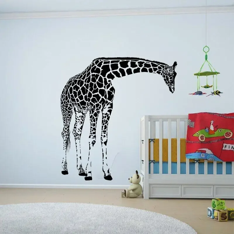 Nesury Decor Giraffe Animal Wall Sticker Baby Nursery Kids Room Jungle Decal Bedroom Vinyl G9100