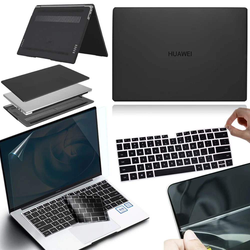 Custodia per Laptop per Huawei MateBook D15/D14/13/14/MateBook X Pro /X 2020/MagicBook Pro 16.1/14/15 Cover per tastiera pellicola salvaschermo