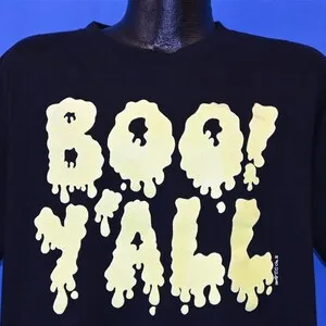 Футболка 90-х годов Boo Yɺll Glow in the Dark Slime на Хэллоуин очень большая