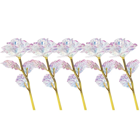 Радужные искусственные розы