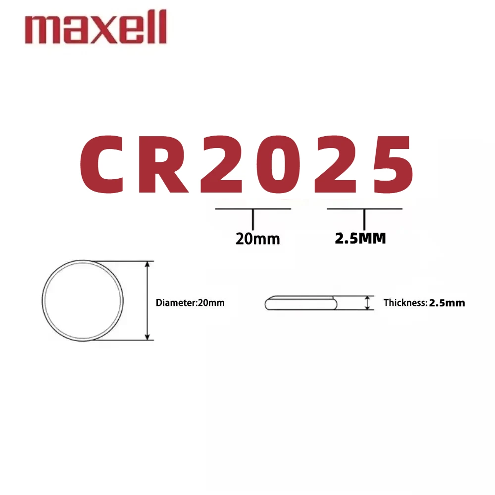 Фото 5-100 шт. литиевые батарейки-таблетки Maxell CR2025 3V с DL2025 ECR2025 для пультов ДУ, материнских плат, часов, игрушек, электронных устройств №2