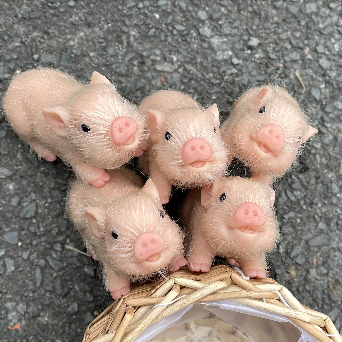 6in Full Silicone Piglet BPA-Free Soft Pig Doll Lifelike Reborn Baby Toy Gift for Home Decoration | Игрушки и хобби