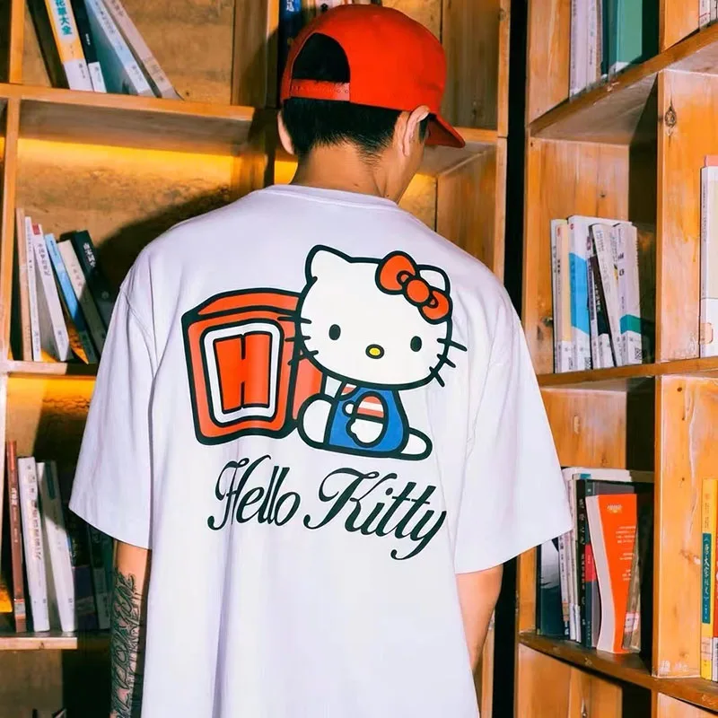 

Веселая футболка с короткими рукавами и сердечками для девушек, уличная футболка с короткими рукавами в национальном стиле, подарки для студенток и девушек