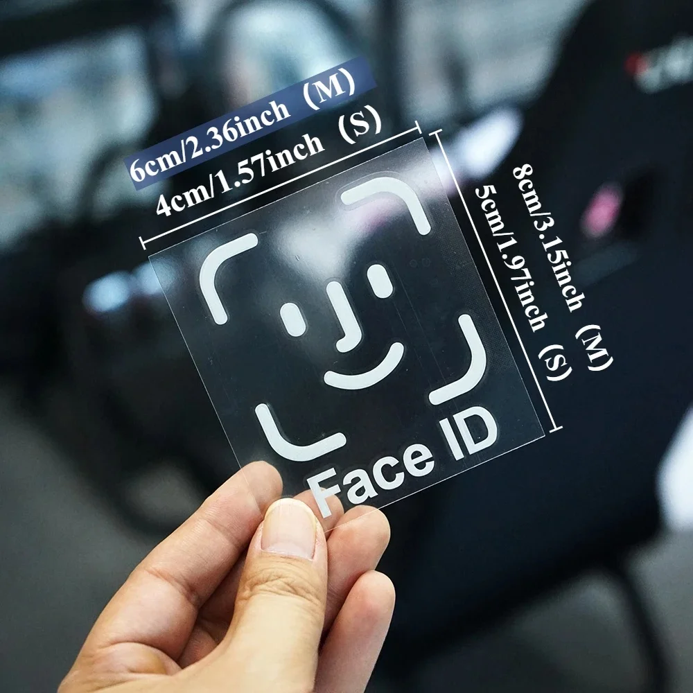 Фото Универсальная наклейка на автомобиль с эффектом Face ID, водонепроницаемая виниловая наклейка на окно, крышку топливного бака, бампер, багажник, внешние детали автомобиля, 1 шт. №4