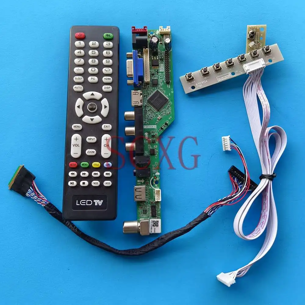 

Для N116BGE-L32 комплект платы контроллера дисплея 40 Pin LVDS HDMI-совместимый VGA AV USB TV аналоговый сигнал 1366 768 11,6 "планшетный ПК