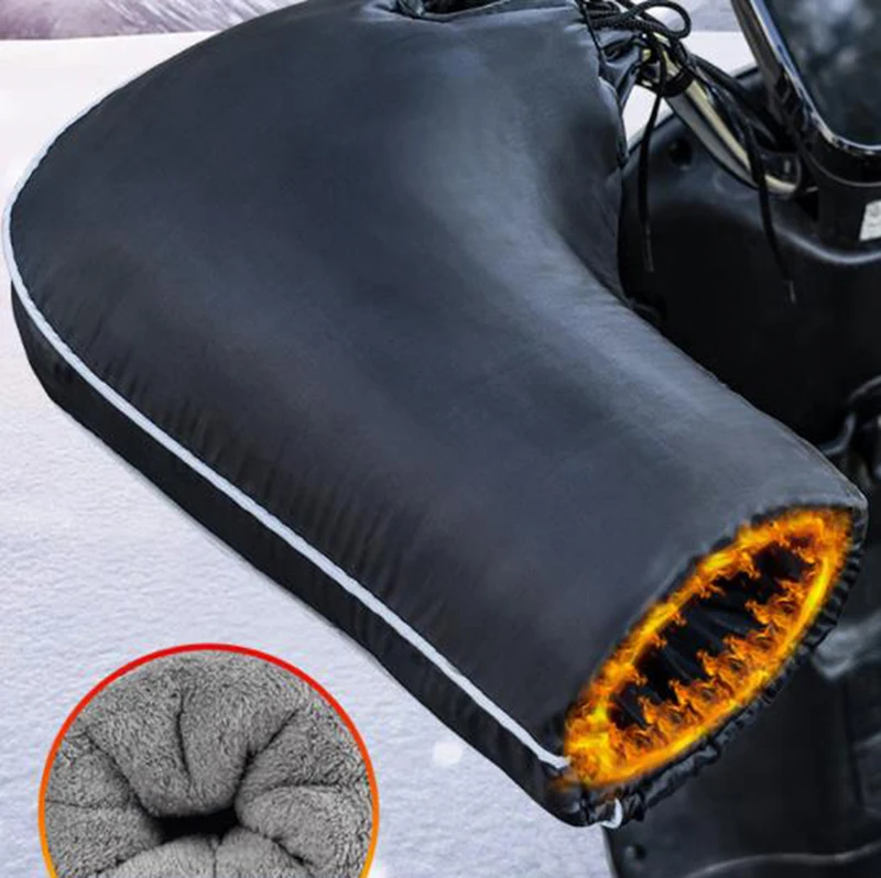

Waterproof High Quality Motorcycle Handlebar Gloves Mittens Warmer Motorbike Hand Cover Thicken Grip Muff With Reflective Strip