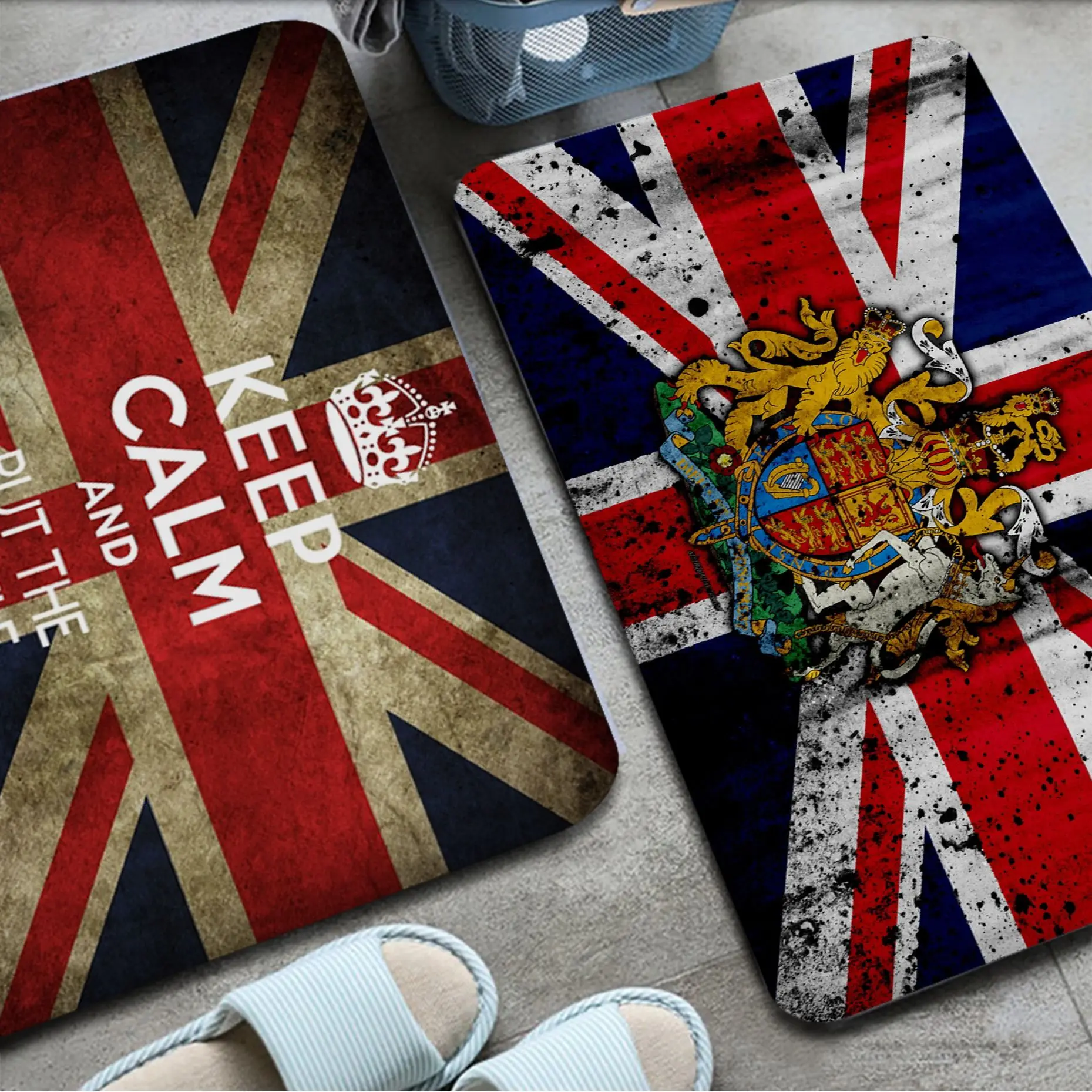 

British Flag Entrance Door Mat Rectangle Anti-slip Home Soft Badmat Front Door Indoor Outdoor Mat Welcome Doormat