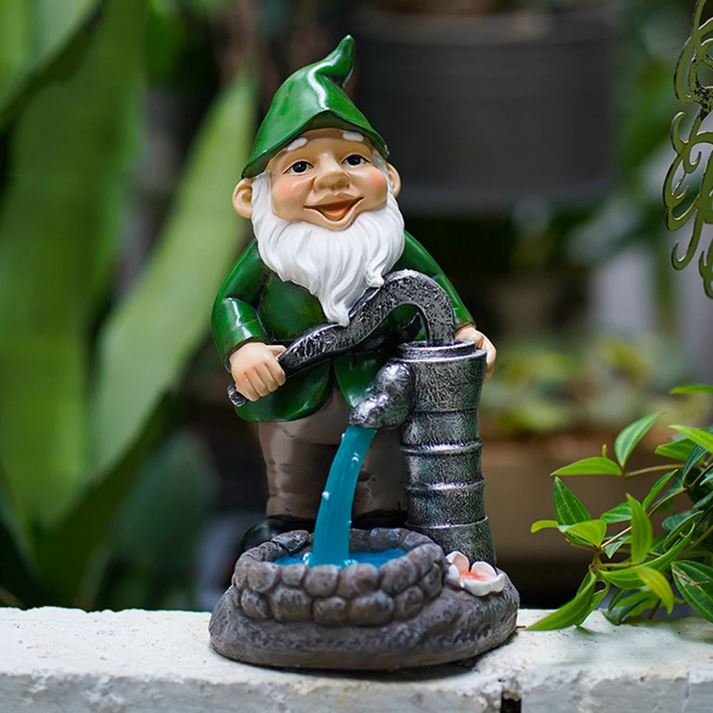 

Solar Gnome Lights Garden Decorations Resin Statue and Sculpture for Solar Powered Lights Outdoor Patio Lawn Yard