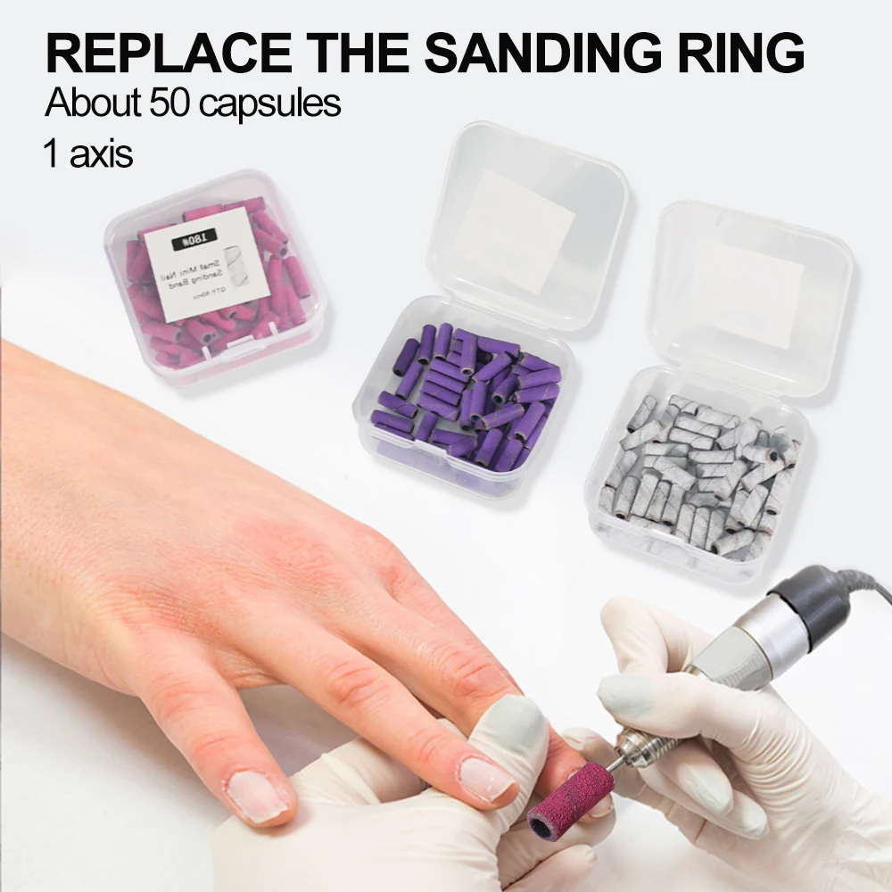 50 шт. 3 1/6 5 мм мини-набор шлифовальных лент с набором оправок для сверл ногтей