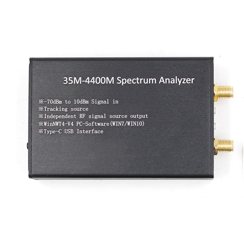 35M-4400M Spectrum Analyzer Tracking Generator WIN NWT4 RF Signal Generator With Black Shell