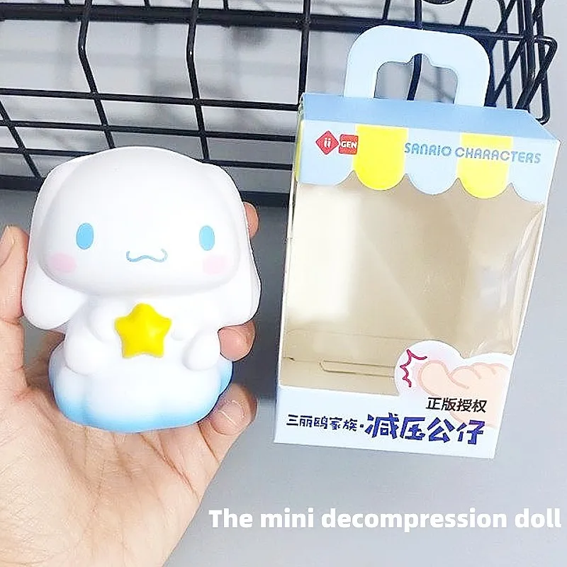 

Sanrio Kuromi Toys Cinnamoroll Mochi Squishies Kawaii Decompression Doll Stress Relief For Kids Boys Girls Toy Birthday Gifts