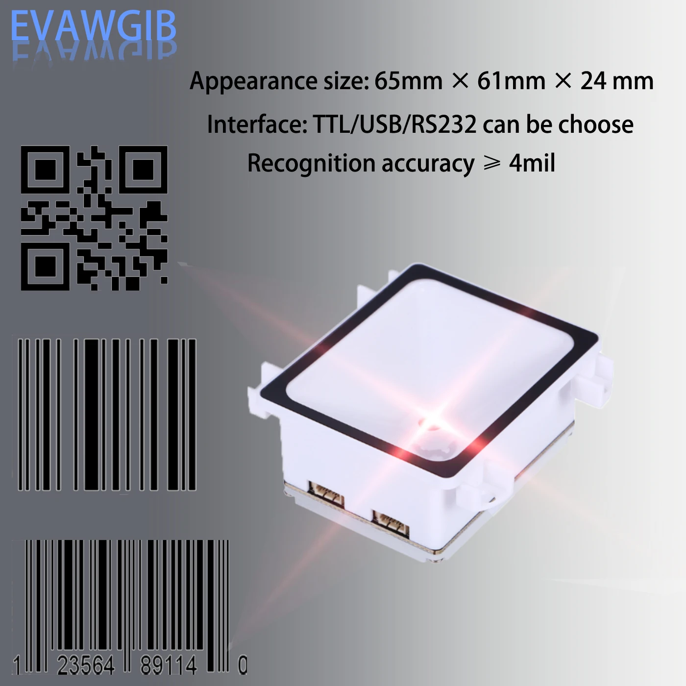 

Самый дешевый Модуль сканера штрих-кода 1D 2D, подключи и работай, QR-ридер с интерфейсом USB RS232 TTL, встроенный модуль сканирования для киоска