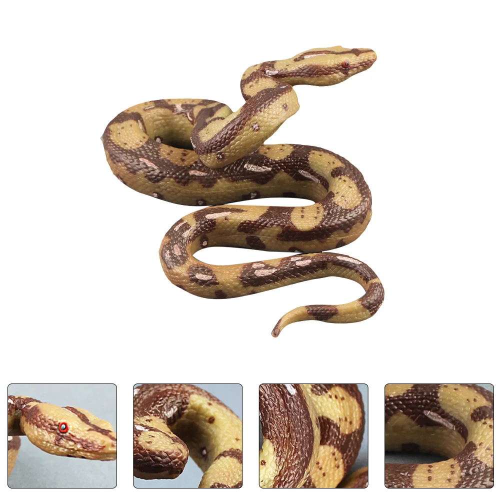 

Змея змеи резиновые спрей шутки головной убор Реалистичная-модель питона высокая имитация большой змеи